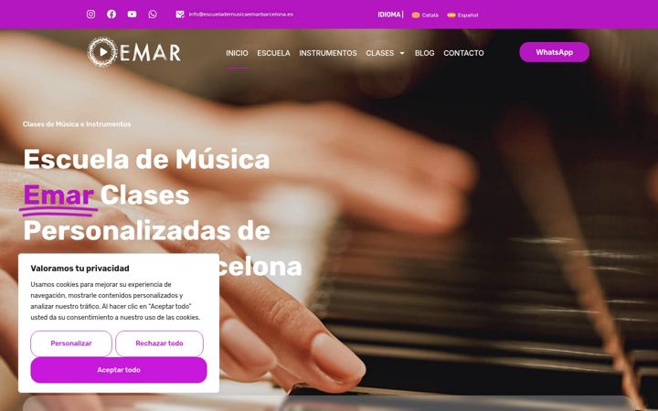 Ekrano kopija escuelademusicaemarbarcelona.es