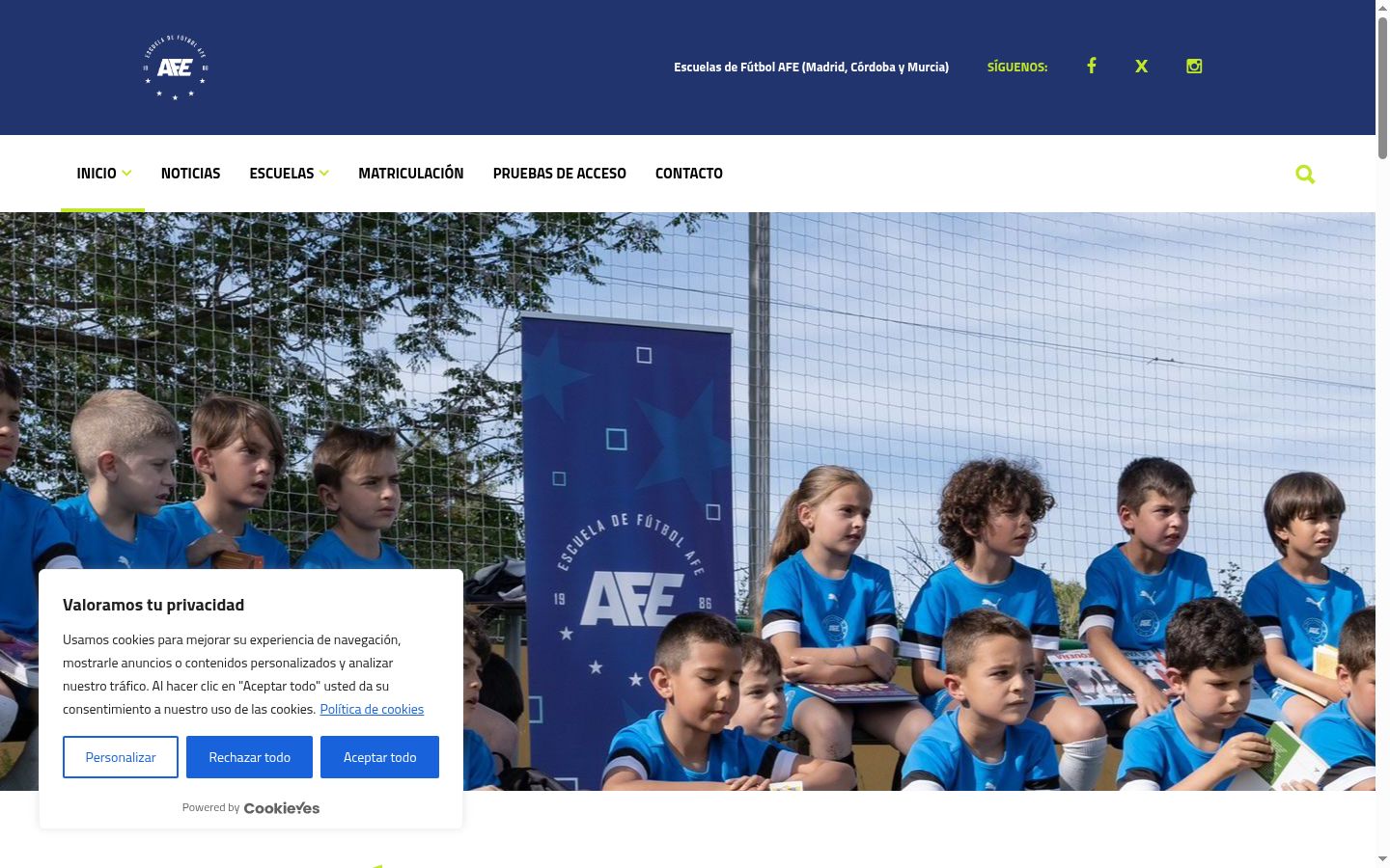 Screenshot tal-banner tal-kunsens muri qabel kwalunkwe interazzjoni