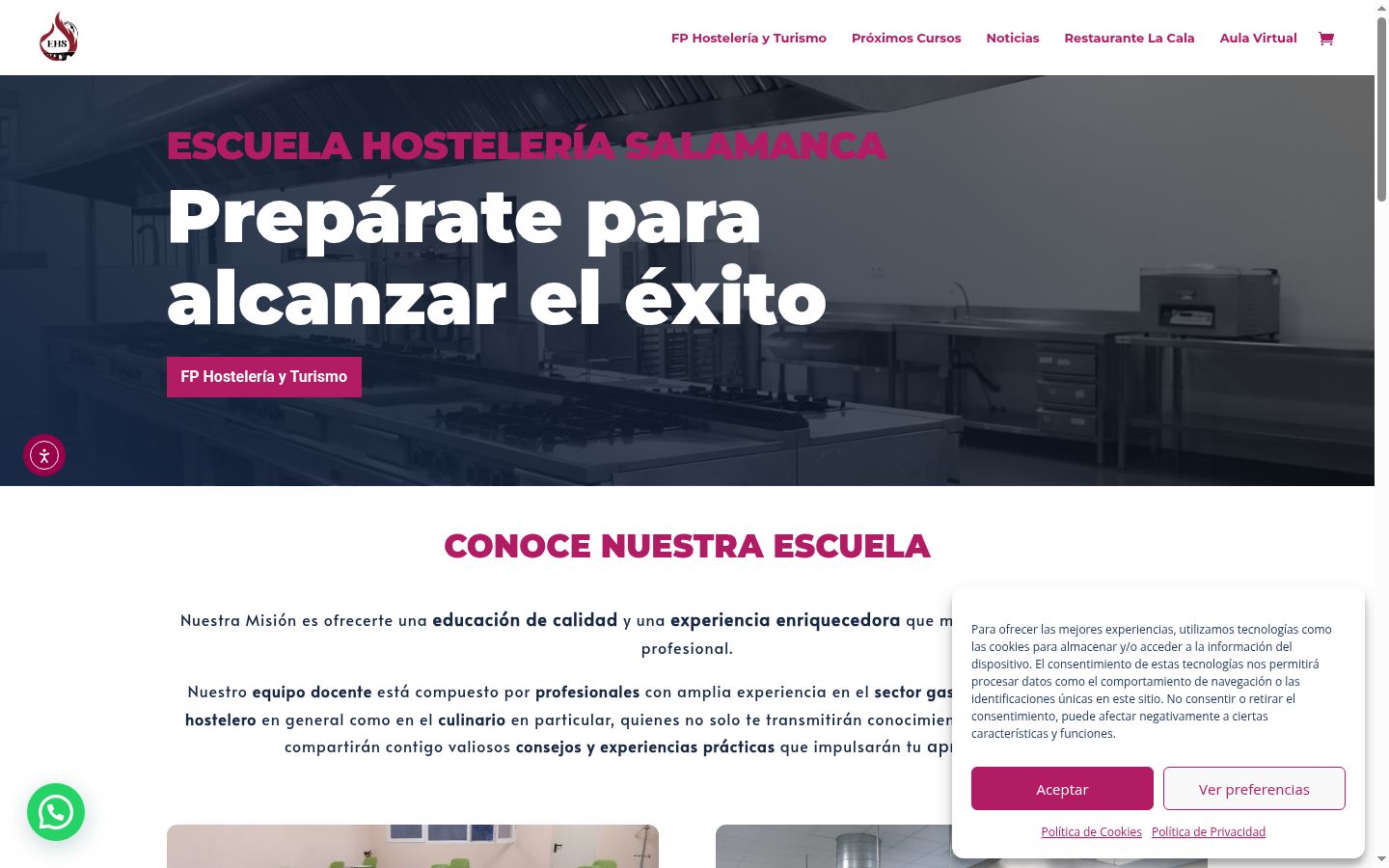 Captura de ecrã do banner de consentimento apresentado antes de qualquer interação