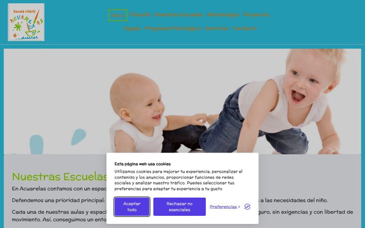 Screenshot of escuelainfantilacuarelas.es
