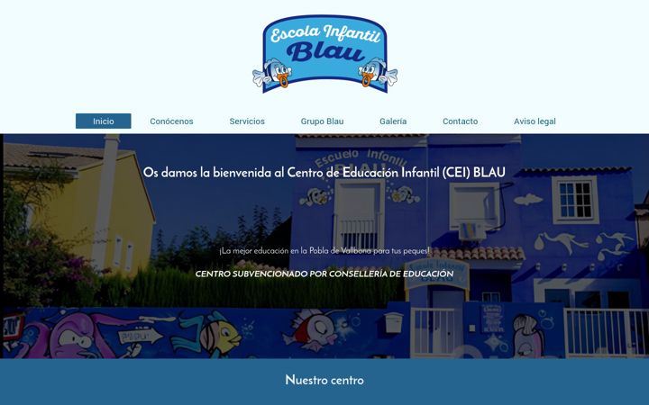 Skærmbillede af escuelainfantilblau.com