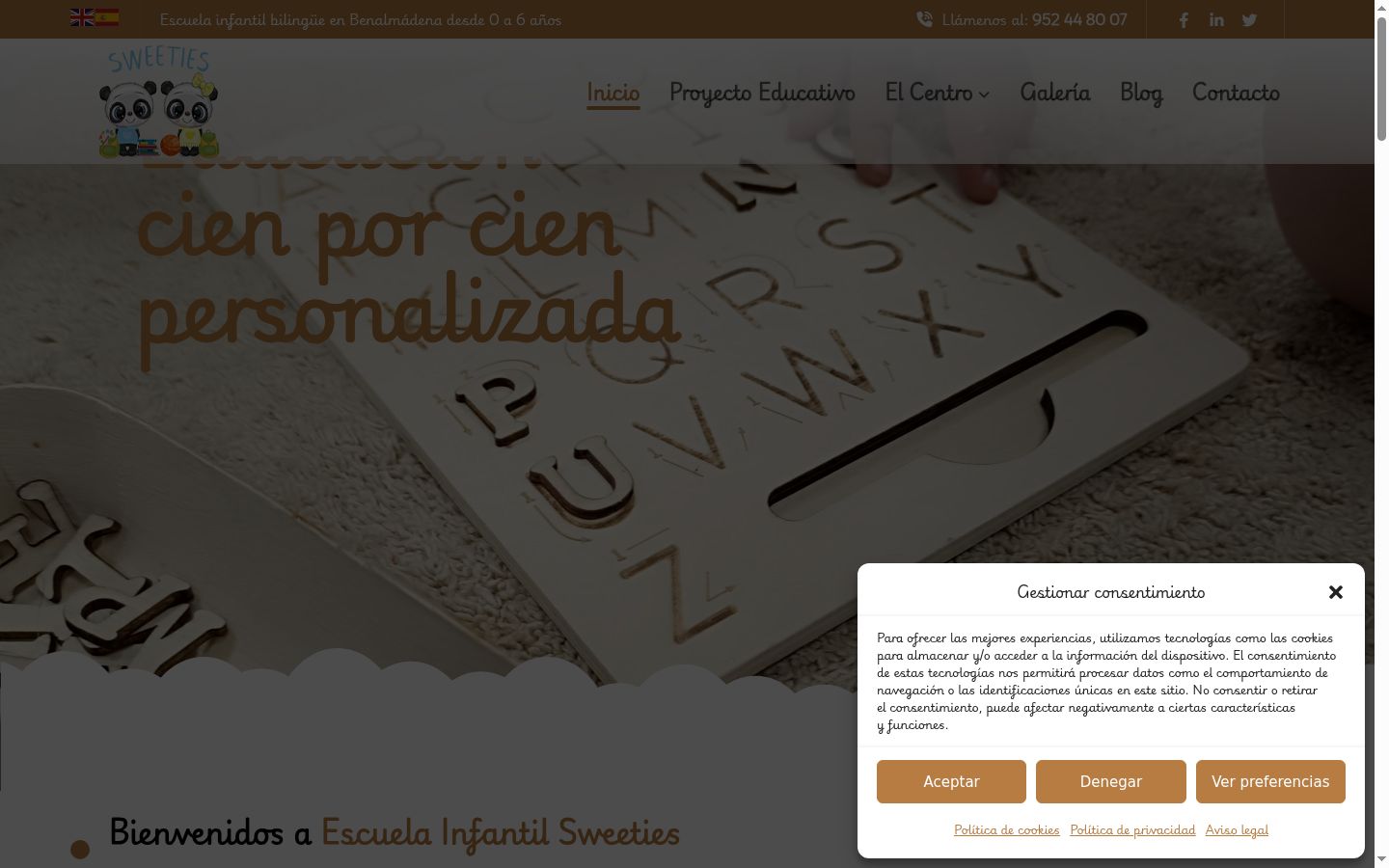 Screenshot tal-banner tal-kunsens muri qabel kwalunkwe interazzjoni
