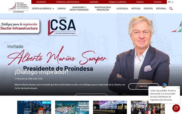 Screenshot of escuelaing.edu.co
