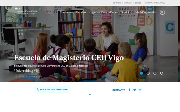 Captura de ecrã de escuelamagisterioceuvigo.es