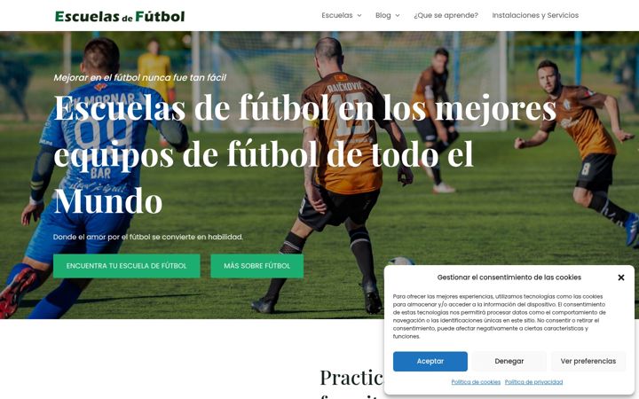 Captura de ecrã de escuelas-futbol.es