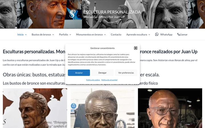 Snímek obrazovky esculturapersonalizada.es