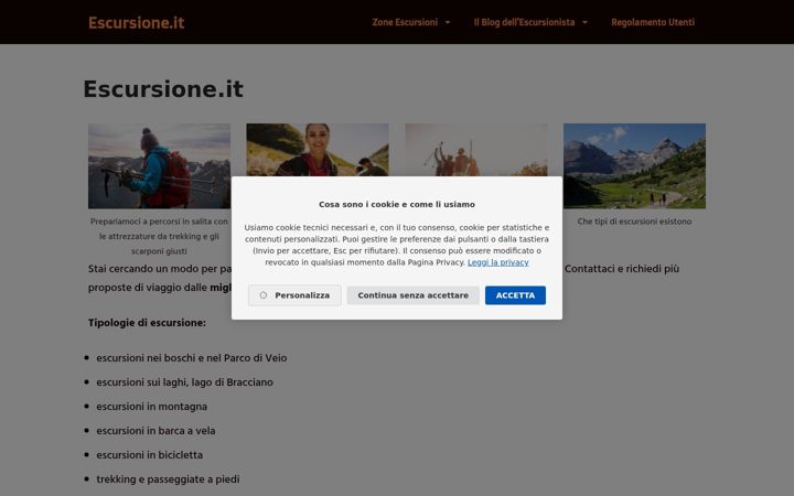 Zrzut ekranu escursione.it