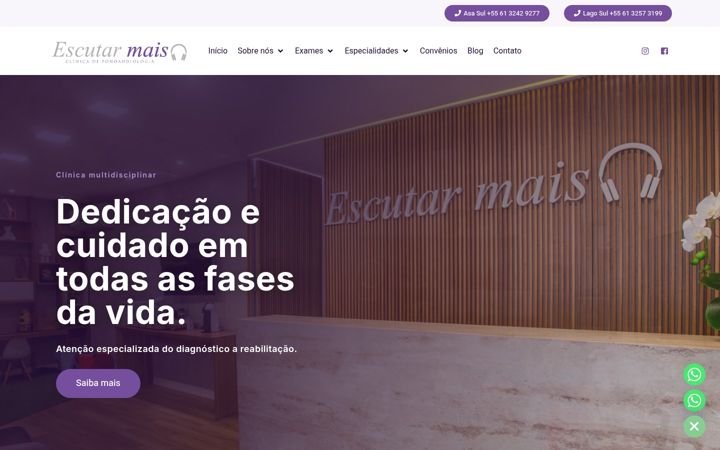 Screenshot van escutarmais.com.br