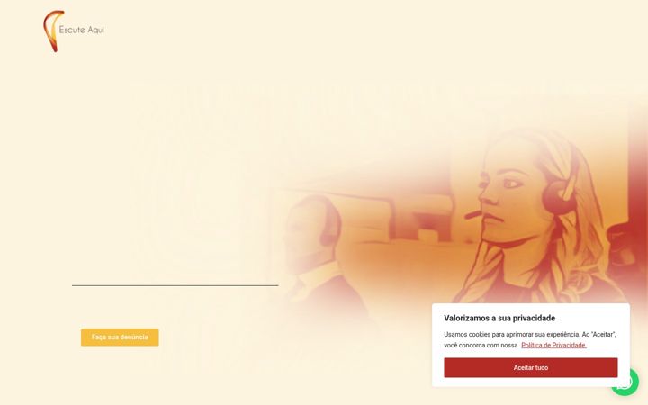 Screenshot van escuteaqui.com.br