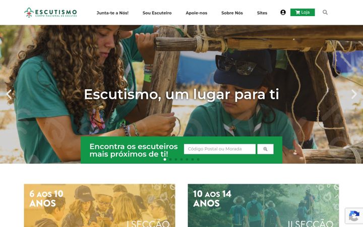 Screenshot of escutismo.pt