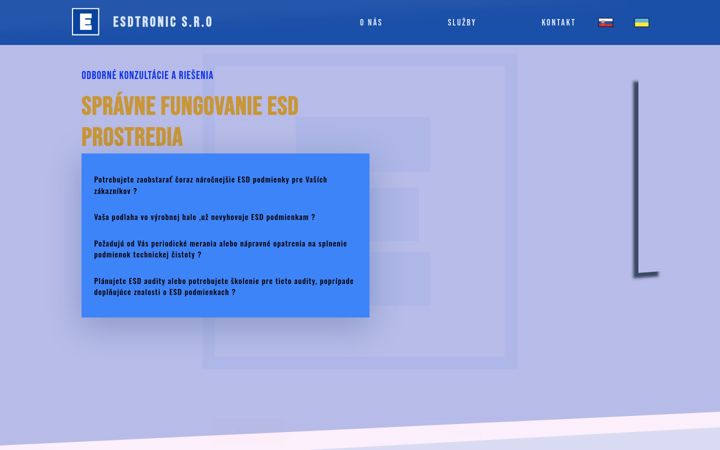 Captură de ecran a esdtronic.eu