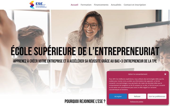 Screenshot di ese-bourges.fr
