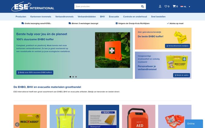 Skærmbillede af ese-int.nl