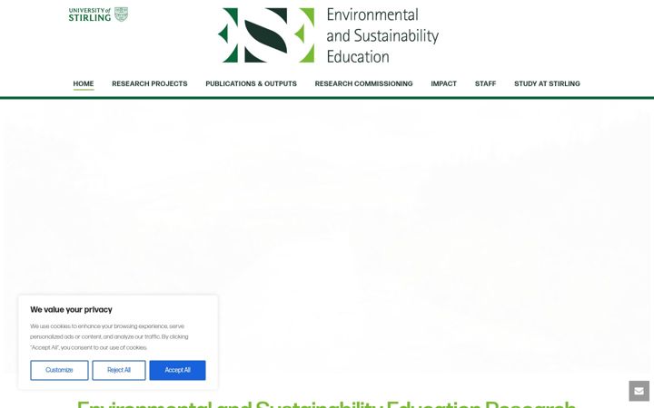 Screenshot di ese.stir.ac.uk