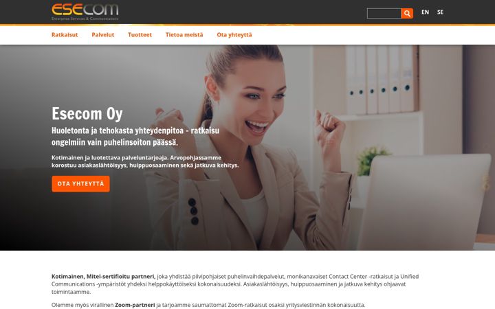 Captura de pantalla de esecom.fi