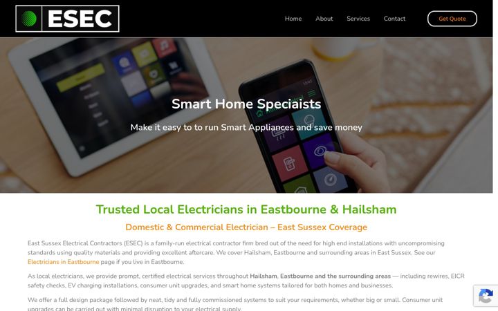 Screenshot di esecpro.co.uk