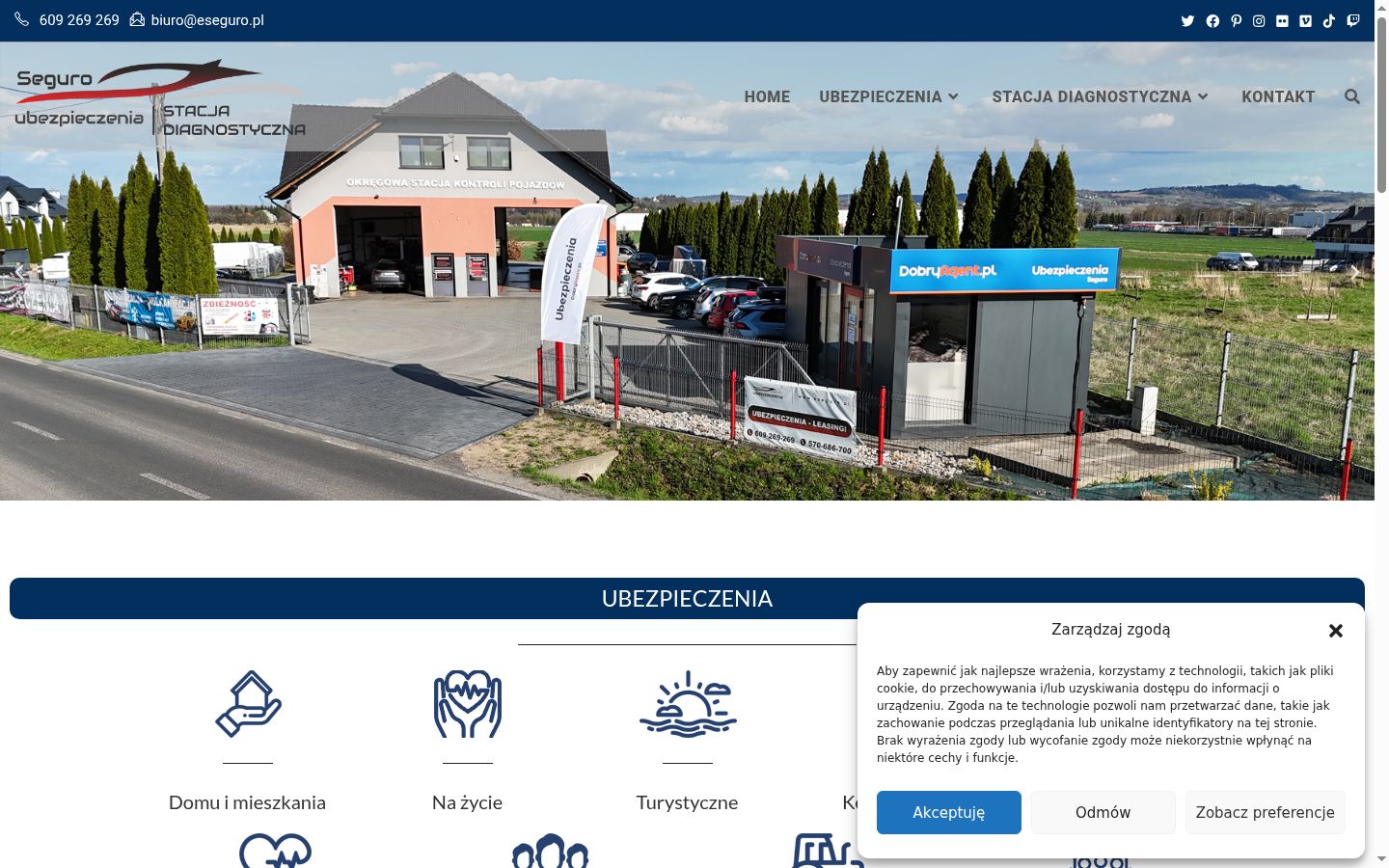 Zrzut ekranu banera zgody wyświetlanego przed jakąkolwiek interakcją