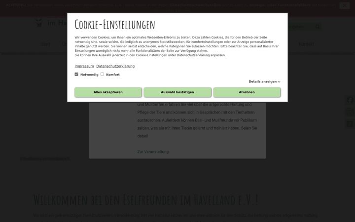 Screenshot stránky esel-freunde.de