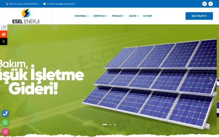 Snimka zaslona za eselenerji.com.tr