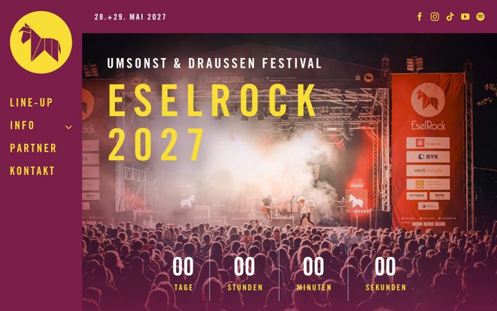 Screenshot von eselrock.de