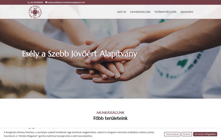 Kuvakaappaus sivustosta eselyaszebbjovoert.hu