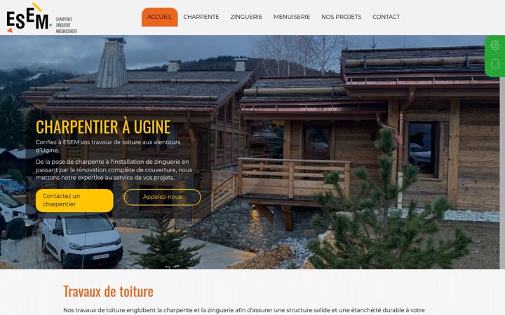 Screenshot di esem-charpente.fr