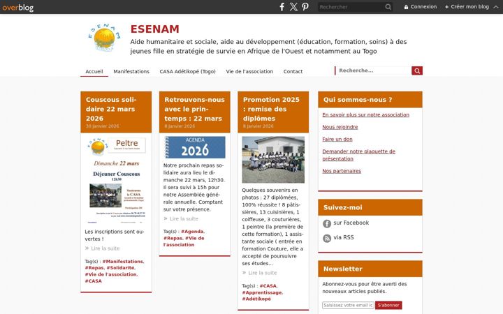 Captură de ecran a esenam.eu