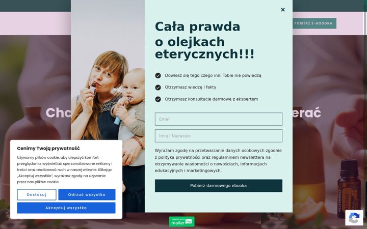 Captura de ecrã de esencjeniebaiziemi.pl