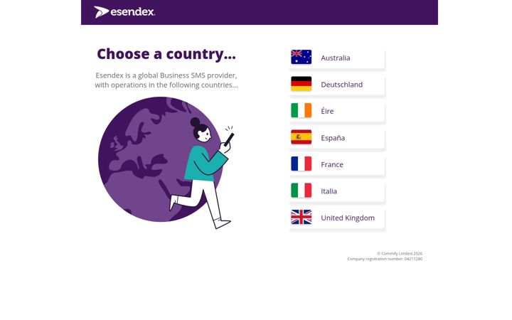 Screenshot of esendex.com
