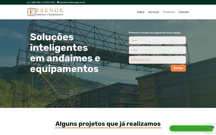 Screenshot van esenge.com.br