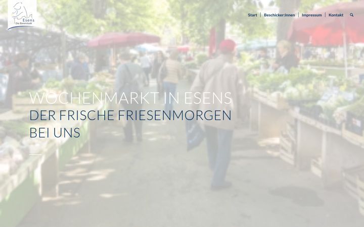 Screenshot von esens-wochenmarkt.de