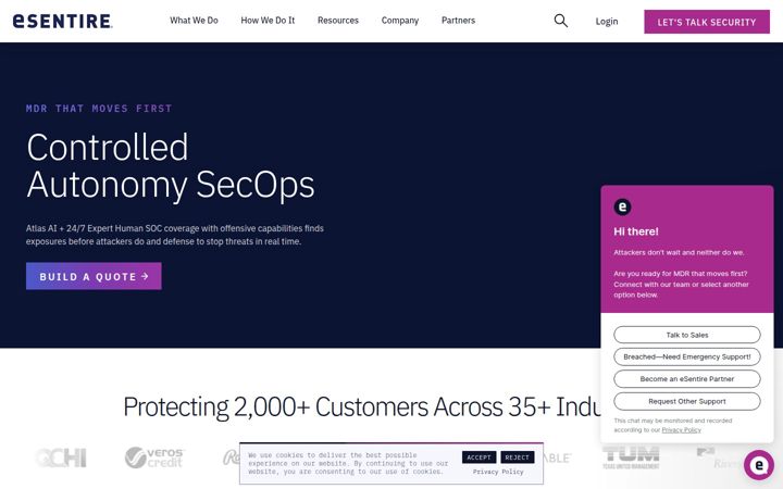 Screenshot of esentire.services