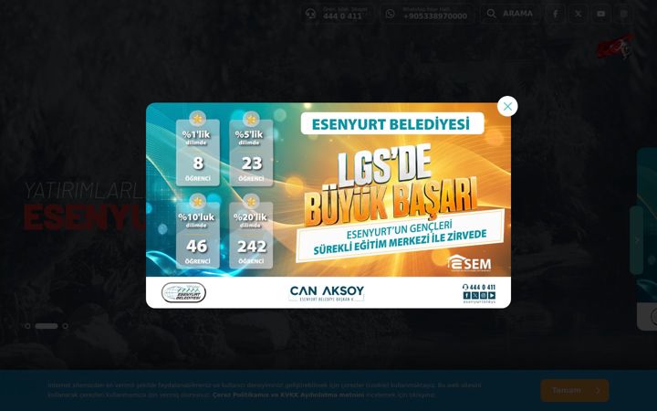 Screenshot von esenyurt.bel.tr
