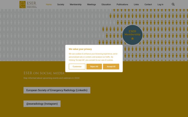 Skjámynd af eser-society.org