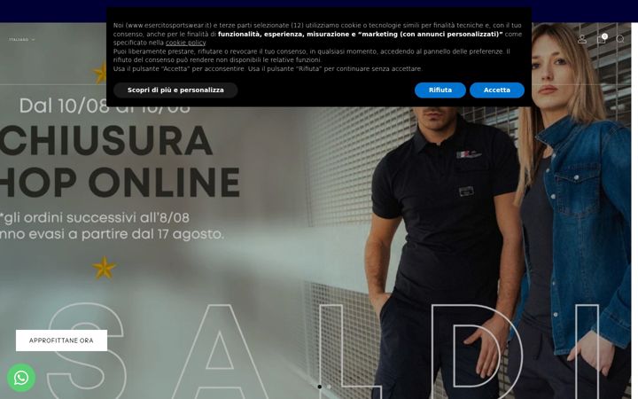 Zrzut ekranu esercitosportswear.it
