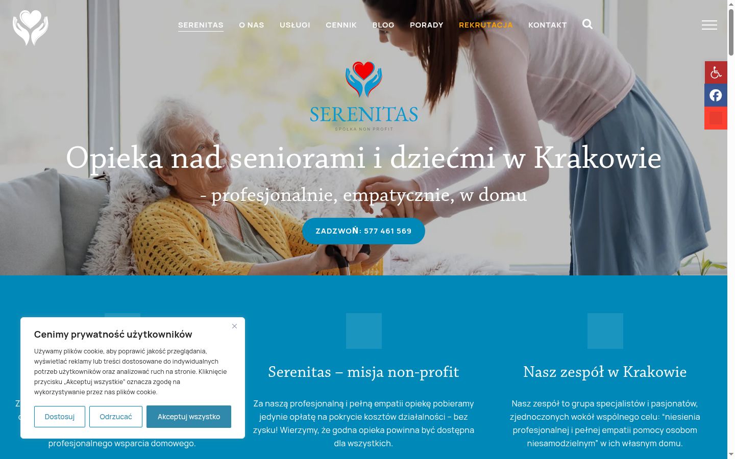 Captura de ecrã do banner de consentimento apresentado antes de qualquer interação