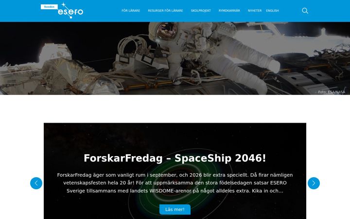 Skjermbilde av esero.se
