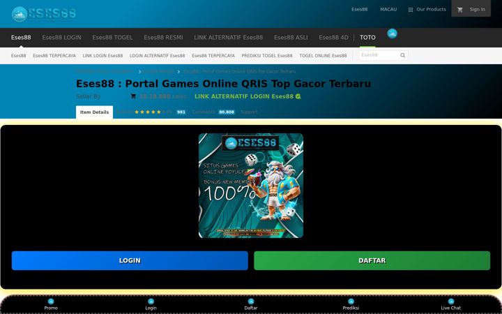 Screenshot of eses88.art