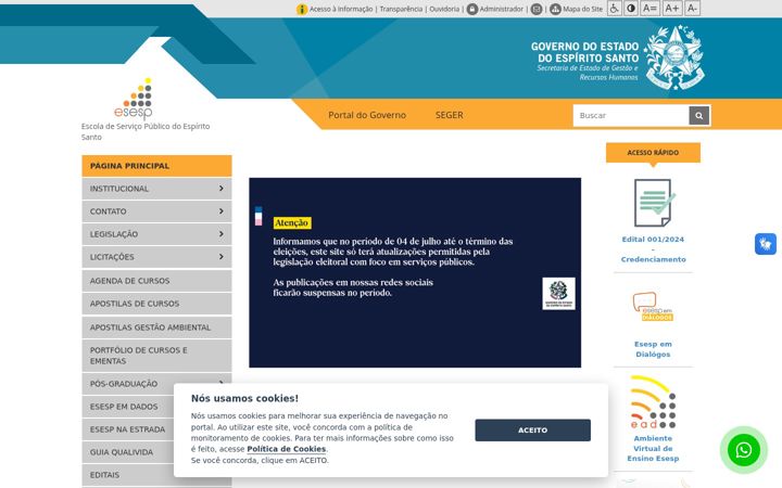 Screenshot van esesp.es.gov.br