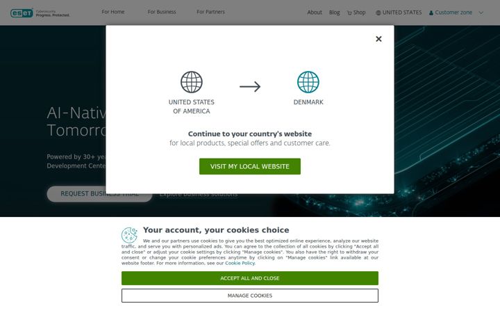 Screenshot ta' eset.com