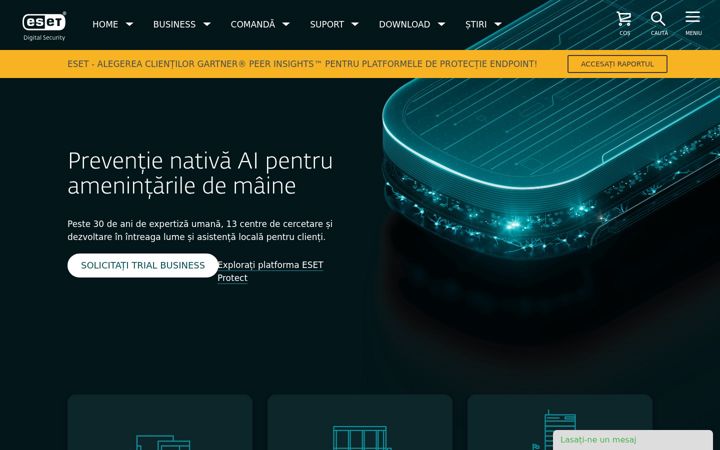Екранна снимка на eset.ro