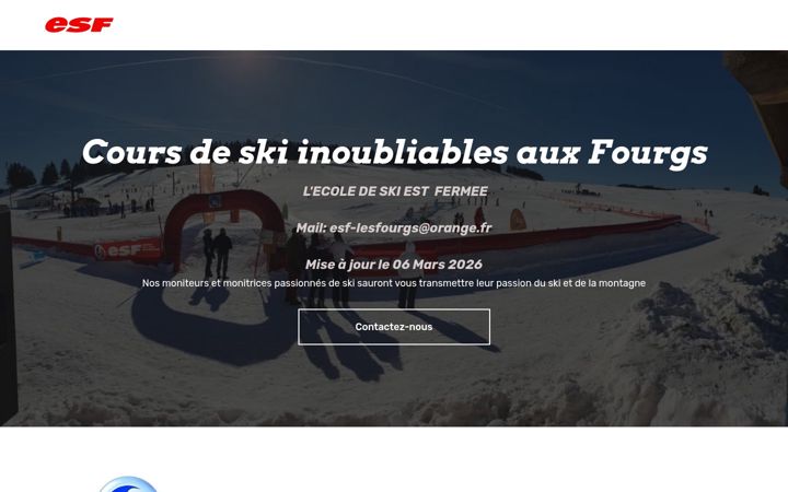 Screenshot di esf-lesfourgs.fr