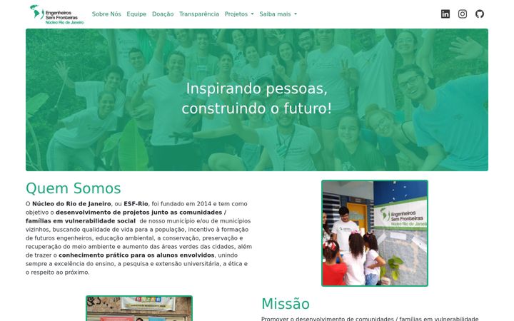 Skjámynd af esf-rio.org