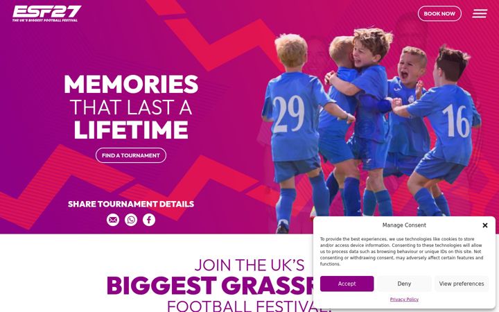 Screenshot di esf.co.uk