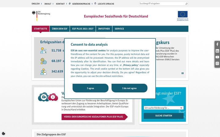Screenshot of esf.de