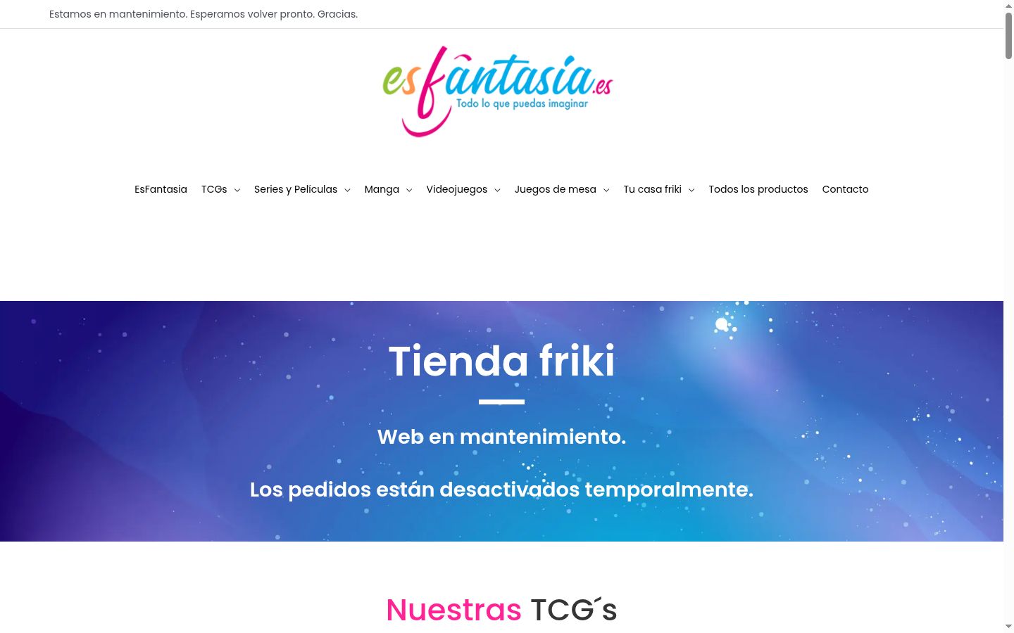 Captura de pantalla del banner de consentimiento mostrado antes de cualquier interacción