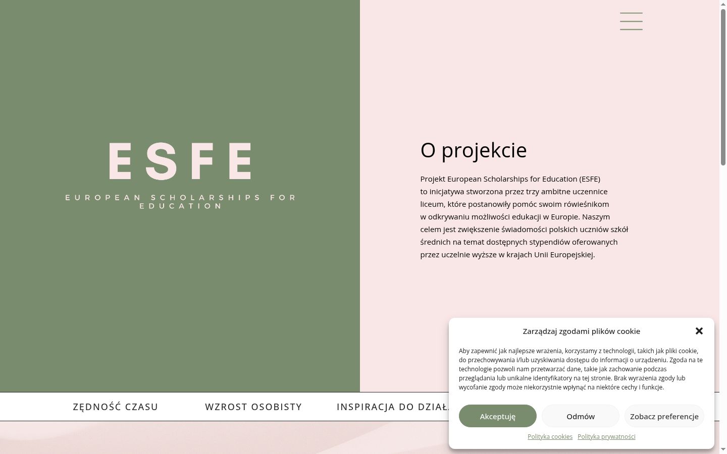 Screenshot del banner di consenso mostrato prima di qualsiasi interazione
