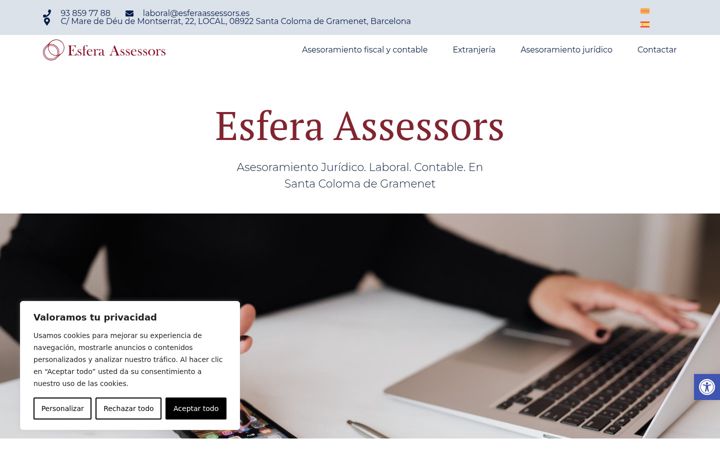 Captura de ecrã de esferaassessors.es