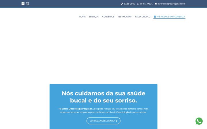 Skärmbild av esferaodontologia.com.br