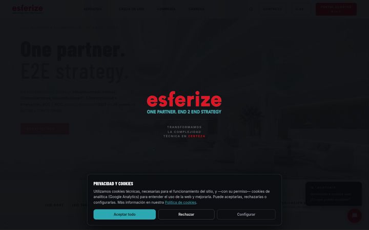 Screenshot di esferize.com